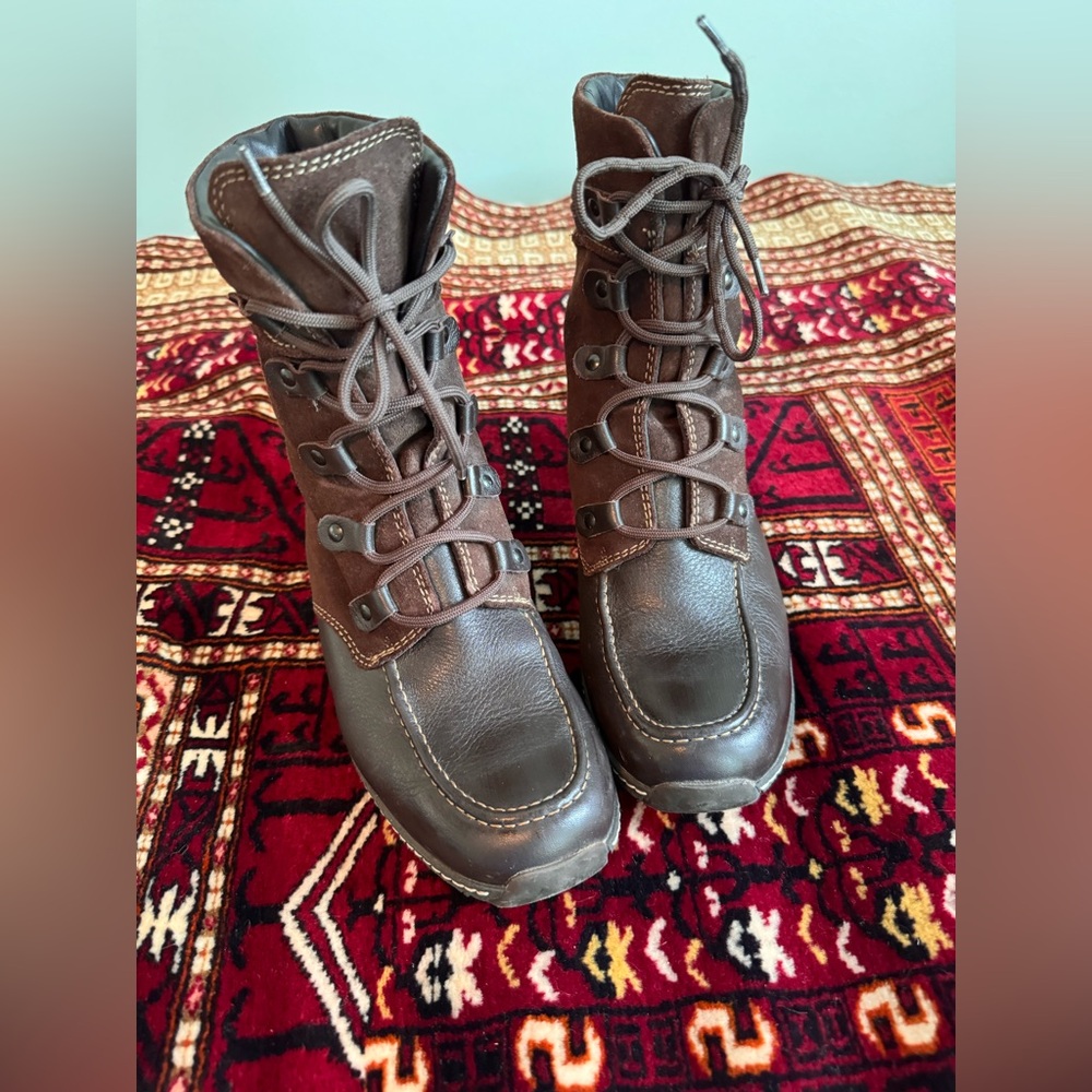 Mephisto Brown Lace-Up, Fleece-lined Boots